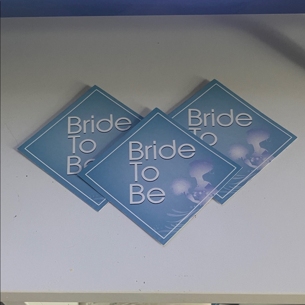 Elegant Blue 'Bride To Be' Stickers